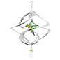 Hanging Spinner Cosmix w/Geo & Crystal - Hummingbird 12x17 Stainless Steel