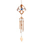 Wind Chime Cosmix Blue Copper Plated 25" Metal/Crystal