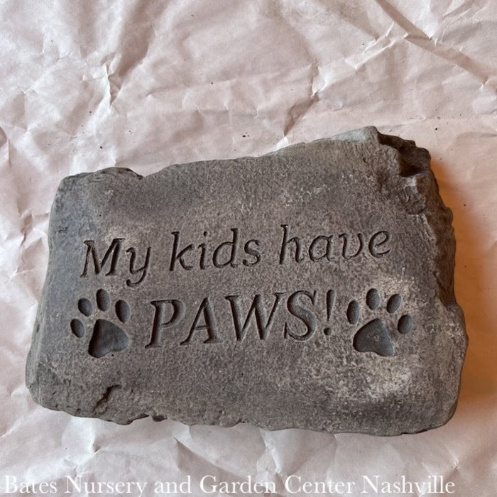 Stone/Plaque My Kids have Paws 10"