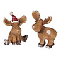 Christmas/Winter Reindeer/Moose Table Top Decor Wood-Look 5x6h