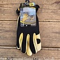 CAT Gloves Men's Premium Deerskin /Padded Palm/Shirred Elastic Wrist Blk & Ylw Size 10