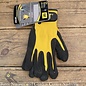 CAT Gloves String Knit Nitrile /Adj Wrist Yell/Blk Size 10