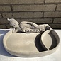 Zen Garden Tray Reclining Buddha Plate 12x8x4 Cement