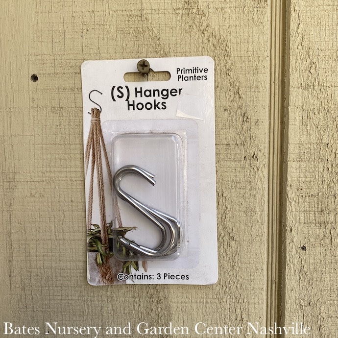 M30-Plant Stands /Hooks /Brackets Hanger S-Hooks Chrome 3pk Primitive  Planters - Bates Nursery & Garden Center