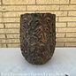 Pot Bronze Leaf Monstera Portofino Sml 12x8 Bronzed-Look Lt Weight Clay Mix