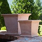 Pot Walter Tapered Square Sml 16x15 Wash Terracotta