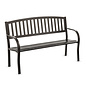 Bench Slat Back 50x34x21 Black Metal