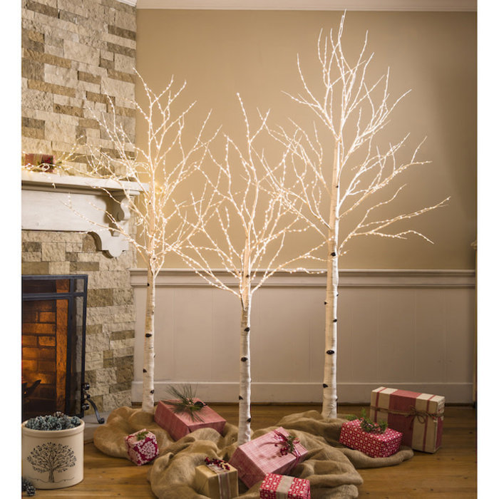 Christmas/Winter Birch Tree w/300 Lights 4'H