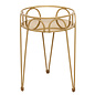 Plant Stand Gilded 15"h Brass-Look Metal