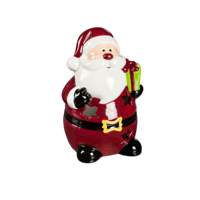 Christmas/Winter LED Color Changing Santa 2.75x4.5 Ceramic