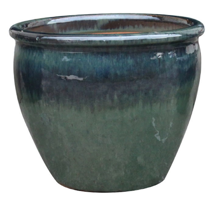 Pot Glazed Majestic Belly Plain Lrg 15x11.75 Asst