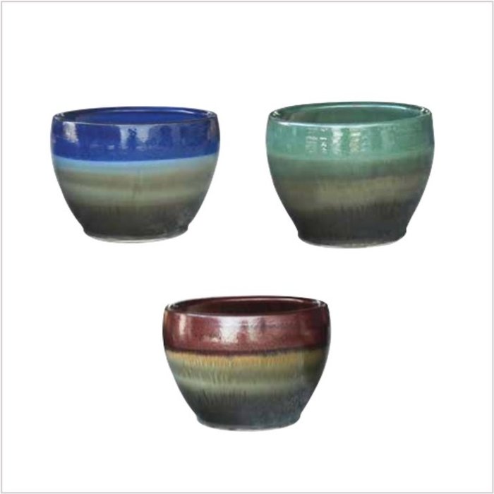 Pot Meteo Egg Pot Sml 7x7 Multi-Tone Asst