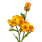 Garden Stake Corn Poppies Solar Yellow Metal/Plastic/Taffeta 32"H