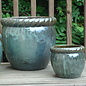 Pot Rope Rim Jar Planter Sml 8x7 Blue or Jade