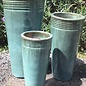 Pot Saskia Vase w/Lined Band Lrg 15x28 Asst