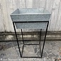 Plant Stand Deep Galvanized Tray w/Tall Cubed Arne Stand 15w x 7d x 22h