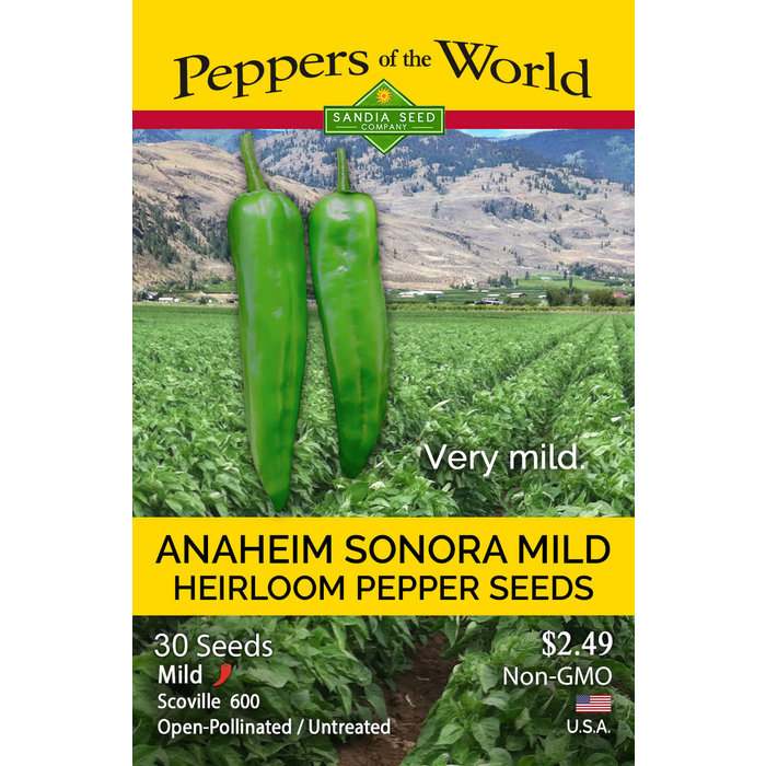 Seed Pepper Anaheim Sonora Mild Heirloom - Capsicum annuum