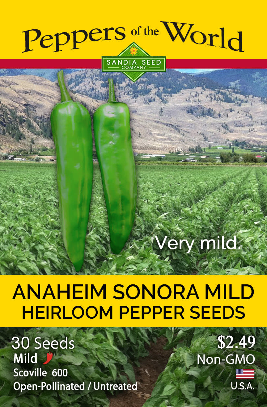 Seed Pepper Anaheim Sonora Mild Heirloom - Capsicum annuum