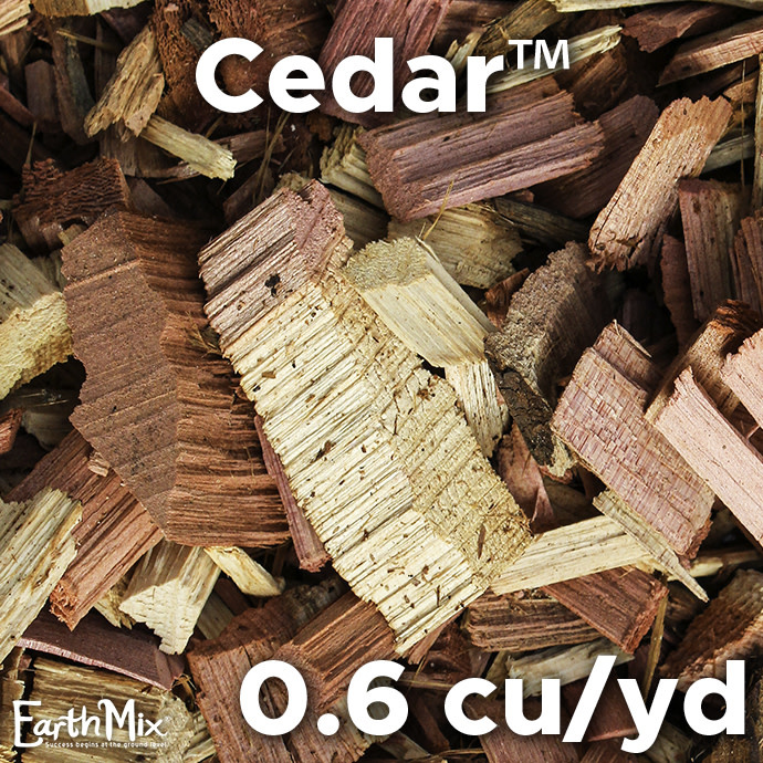 MINI BULK EarthMix® Cedar™ Tennessee Cedar Chip Mulch / .6 C/Y (1 Product Type Per Delivery) E-5