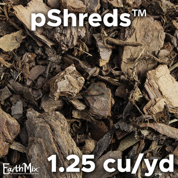 BULK EarthMix® pShreds™ Shredded Pine Mulch / 1.25 cu yd (4 Scoop Max Per Delivery / 1 Bulk Product Per Delivery) E-8