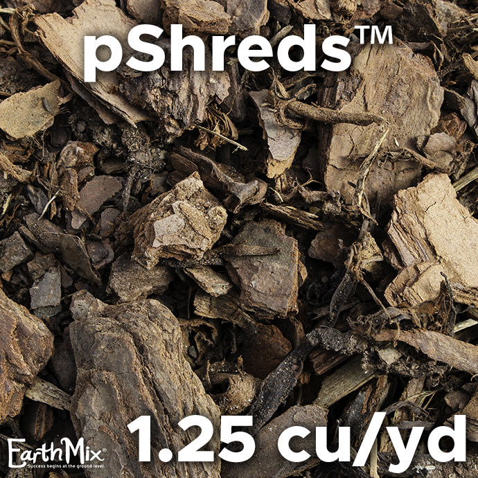 BULK EarthMix® pShreds™ Shredded Pine Mulch / 1.25 cu yd (1 Product Type Per Delivery) E-8
