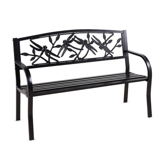 Bench Dragonfly Black 50x33.5x21 Metal