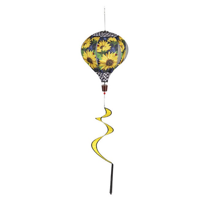 Balloon Spinner Sunflower Welcome 15x55 Burlap