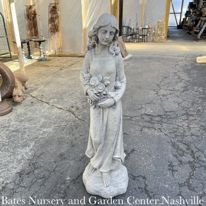 Statuary Springtime Flower Girl 40"h