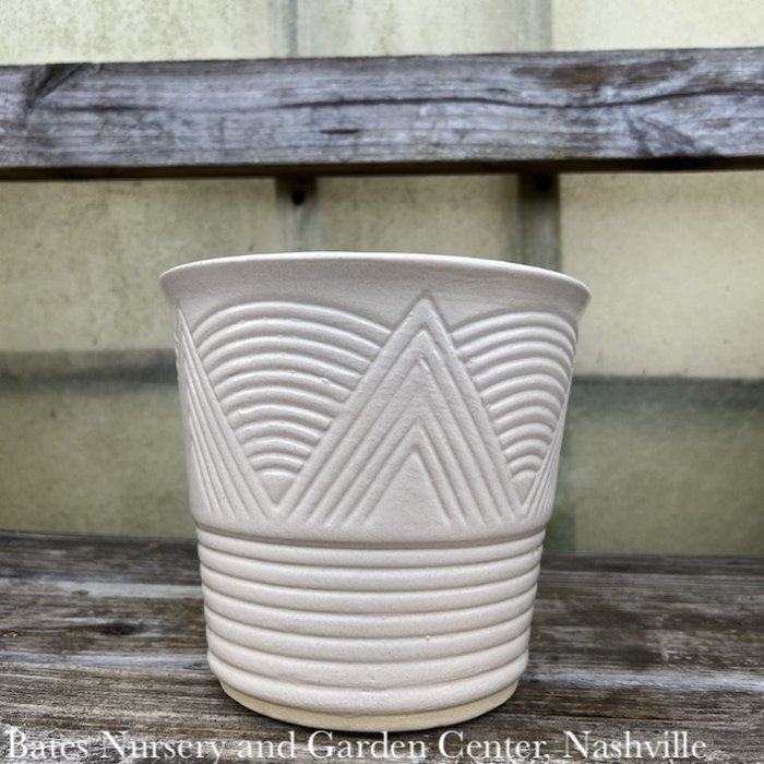 Pot Adobe Planter Ribbed & SW Motif 7.75x7 Asst Made in USA