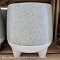 Pot HC 8" Orion Footed Self-Watering 2pc Planter Sage Granite/Birch Lt Wt