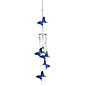 Chime/Mobile Spiral Butterflies - Blue 30" Metal