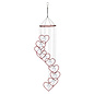 Chime/Mobile Spiral Red Hearts & Crystals 36"