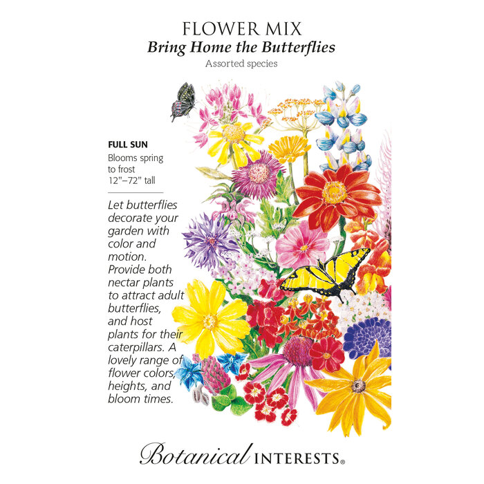 Seed Flower Mix Bring Home the Butterflies - assorted - Lrg Pkt