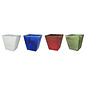 Pot Sleek Planter Square Taper Lrg 13.75x13.75 Blue