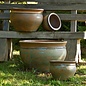 Pot Rustic Jar  w/Flared Rim Sml 10x8 Rustic Green