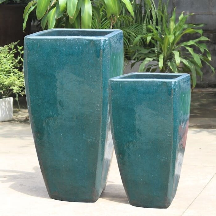 Pot Tall Tapered Square Lrg 15x34 Asst