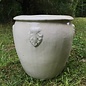 Pot French Jar w/Leaf Decor 18x18 Asst