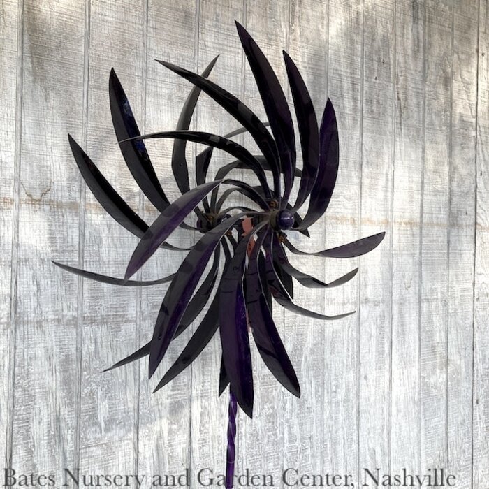 Wind Spinner / Garden Stake Pinwheel Purple 22x65