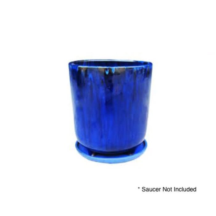 Pot Footed Taper Planter Lrg 14x16 Pacific Blue