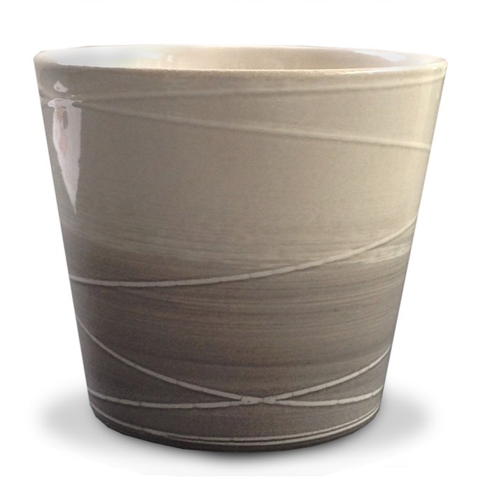 Pot Criss Cross Two-Tone 6x6 Charcoal Grey