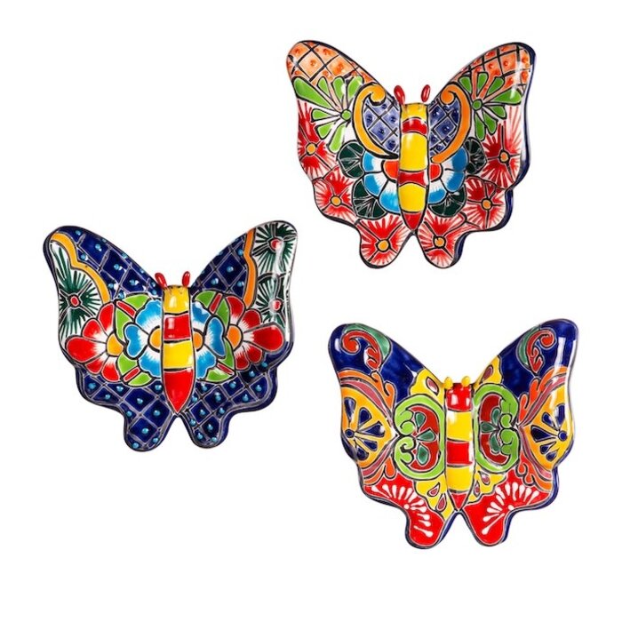 Wall Art/Decor Talavera Butterfly 6.5x1.5 Terracotta