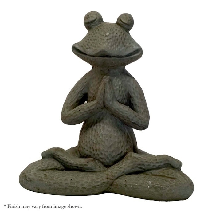 Statuary Yoga Frog 14hx14wx9d