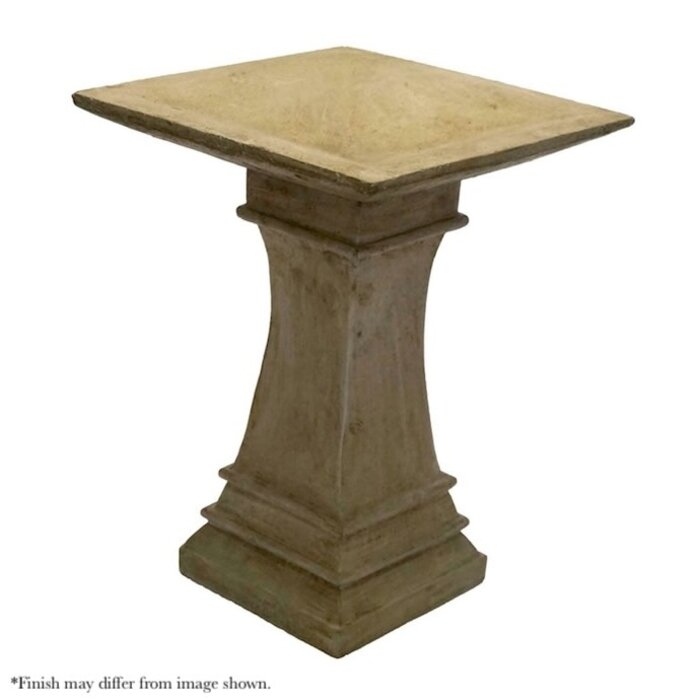 Birdbath Square Pedestal 24hx18w