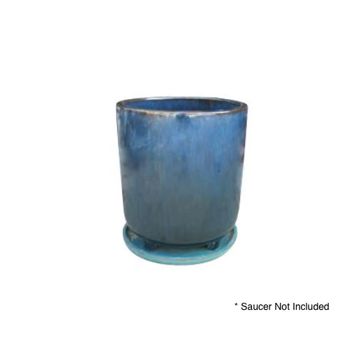 Pot Footed Taper Planter Med 11x12 Sea Blue