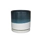 Pot Valko Cylinder Planter w/att Saucer 5x5 DkBlu.Blu.Wht