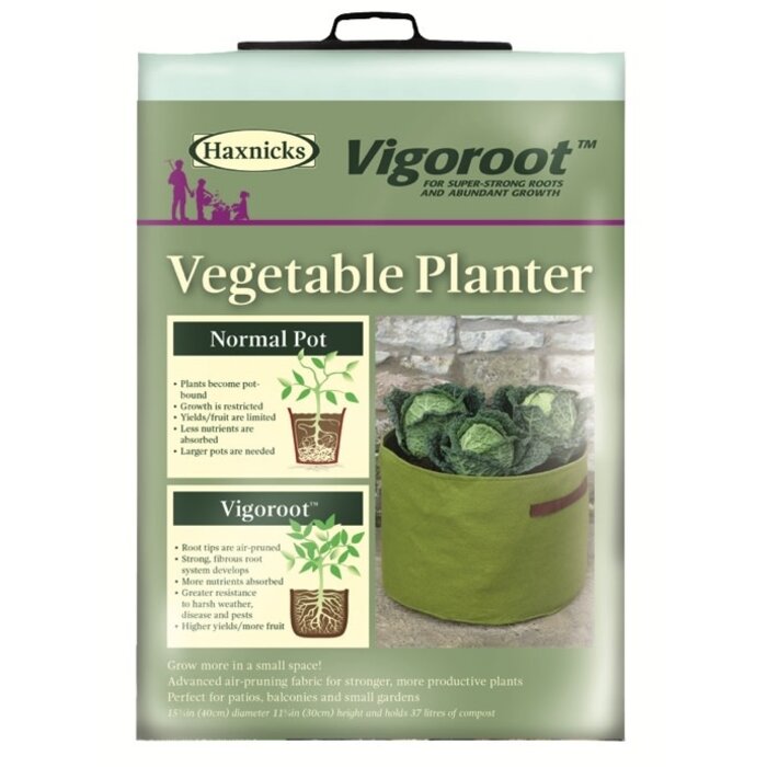 Grow Bag /Grow Pot Vegetable w/Handles 15x11 Vigoroot Haxnicks