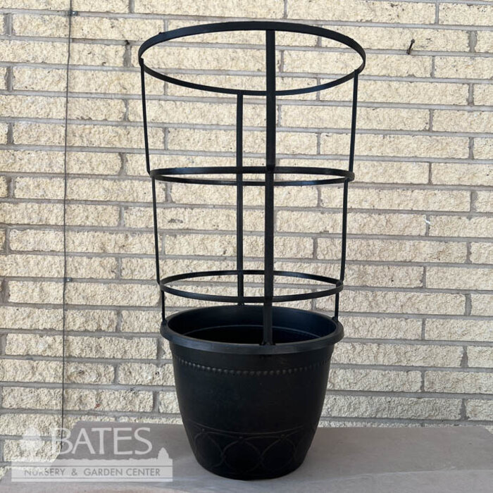 Pot Nassau w/Cage /Plant Support 12w x25h Antq Copper Plastic