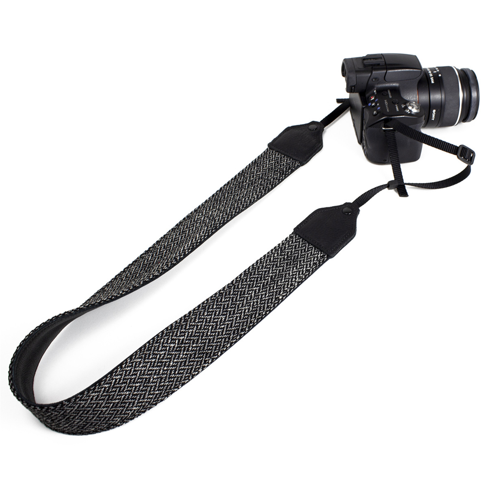 Perris Leathers Gray Tweed Herringbone Wool Camera Strap