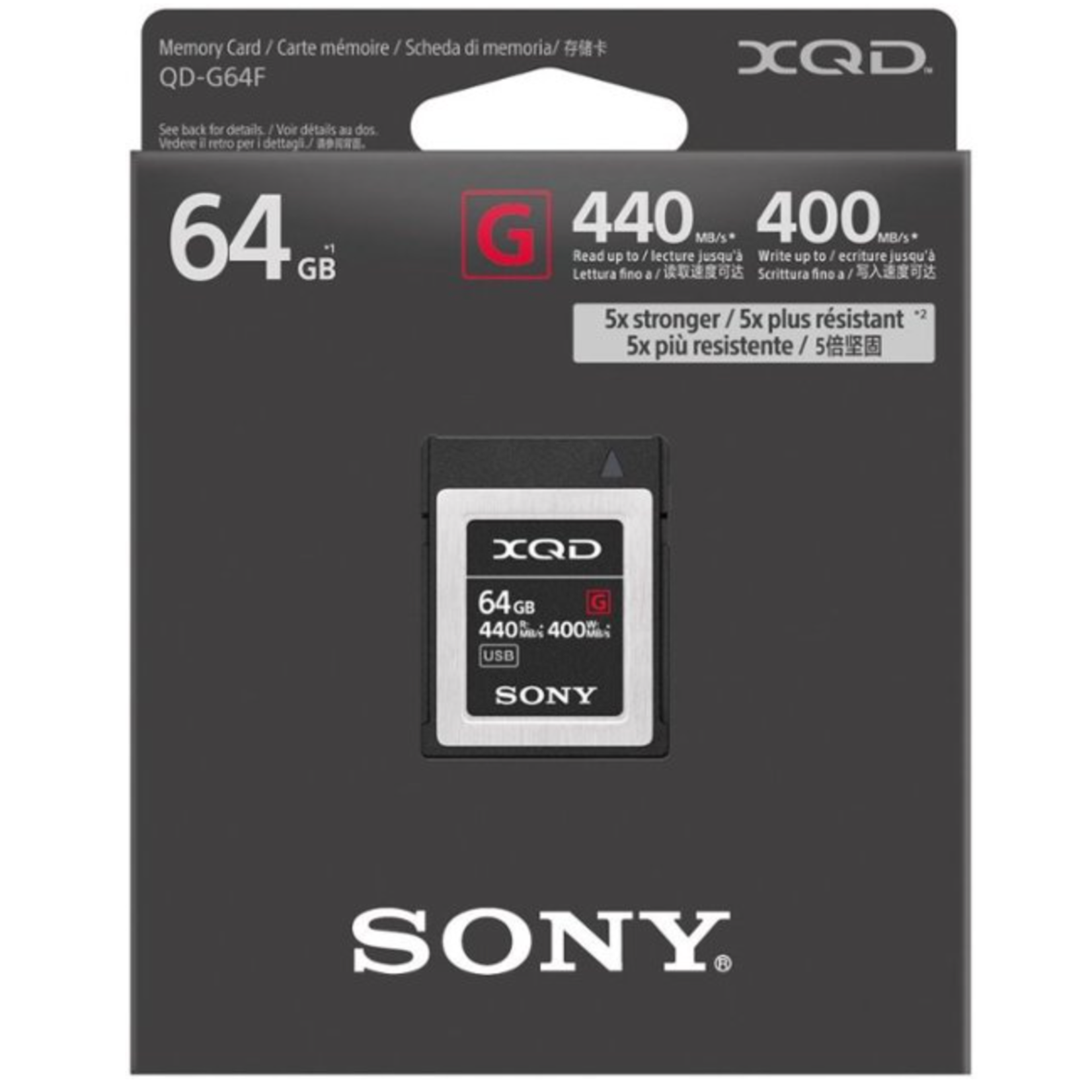 SONY Sony G-Series QD-G64F - flash memory card - 64 GB - XQD