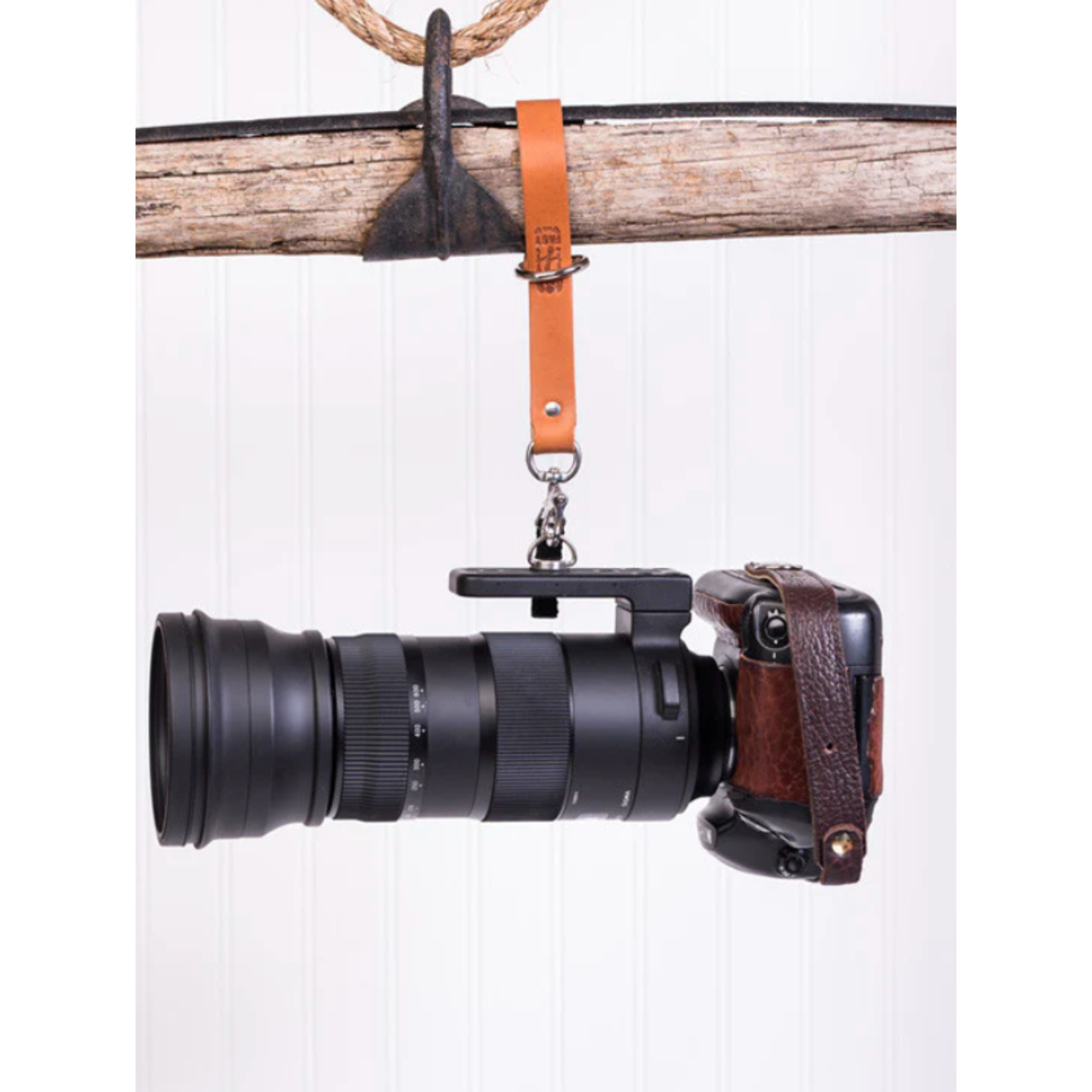 Hold Fast Camera Leash | Leather Wrist Strap - Tan / Water Buffalo